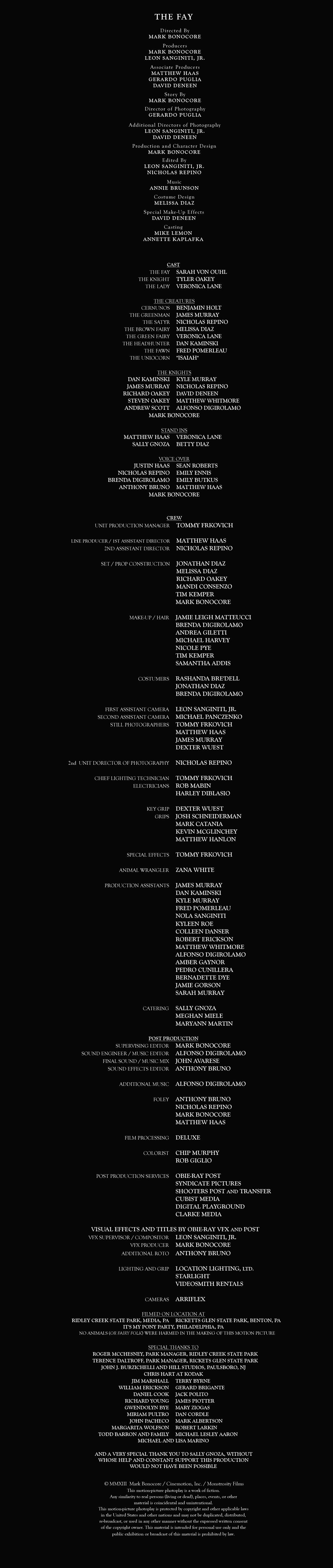 Credits credits